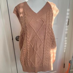 tan knit sweater vest
